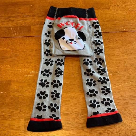 Huggalugs Kids Baby Size 6-12 Month Set of Two Knit Crawling Pants Dog Baseball - Picture 8 of 10